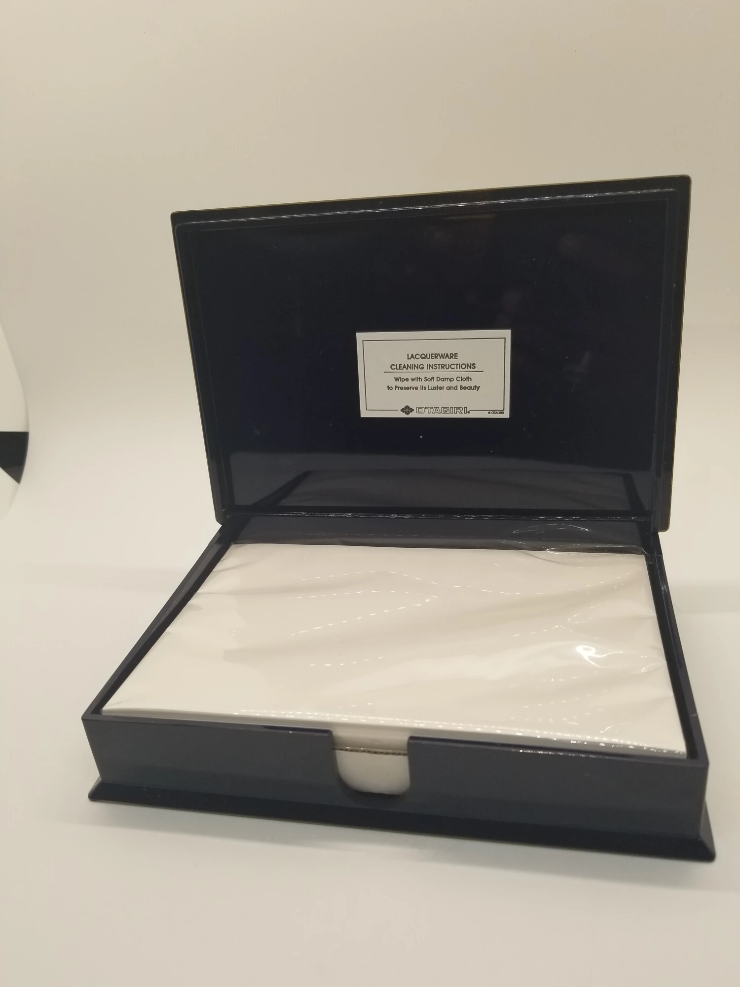 Vintage Otagiri The White Diamond Line Navy Schooner Laquered Desk Note Box 5 Vintage Otagiri The White Diamond Line Navy Schooner Laquered Desk Note Box - Image 5