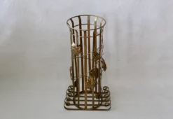 Vintage Painted Mid Century Patio Umbrella Stand Vines Grape Leaves Detail -Chairish Shop vintage painted mid century patio umbrella stand vines grape leaves detail 3456 scaled