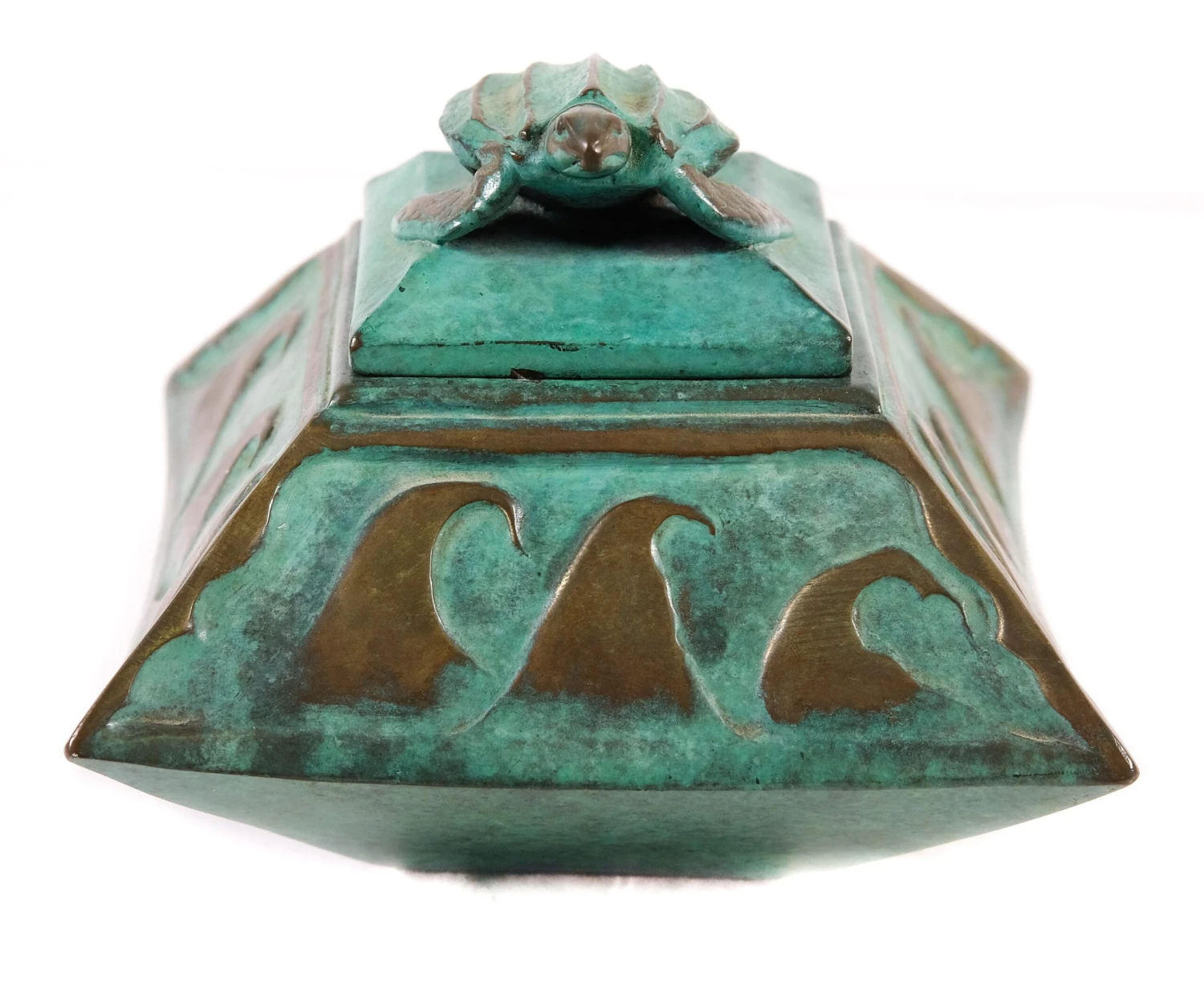 Vintage Patinated Bronze Sea Turtle Box 1999 Pozycinski Studios 2 Vintage Patinated Bronze Sea Turtle Box 1999 Pozycinski Studios - Image 2