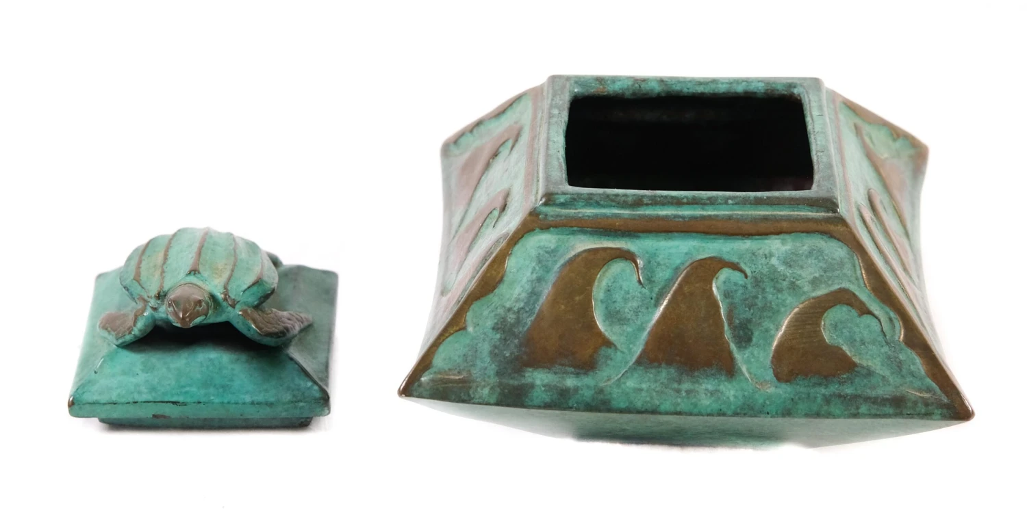 Vintage Patinated Bronze Sea Turtle Box 1999 Pozycinski Studios 6 Vintage Patinated Bronze Sea Turtle Box 1999 Pozycinski Studios - Image 6