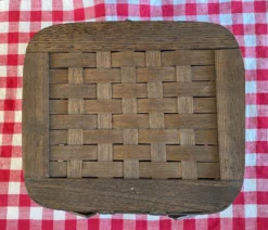 Vintage Peterboro Woven Wood Flip-Top Picnic Basket 13 Vintage Peterboro Woven Wood Flip-Top Picnic Basket -Chairish Shop vintage peterboro woven wood flip top picnic basket 3500 scaled