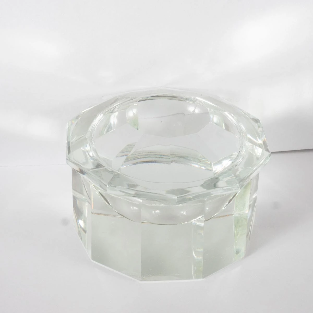 Vintage Petite Faceted Glass Box 3 Vintage Petite Faceted Glass Box - Image 3