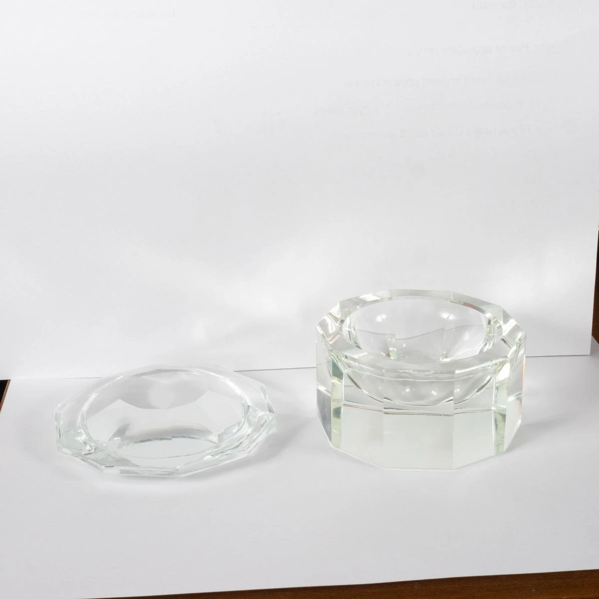 Vintage Petite Faceted Glass Box 4 Vintage Petite Faceted Glass Box - Image 4