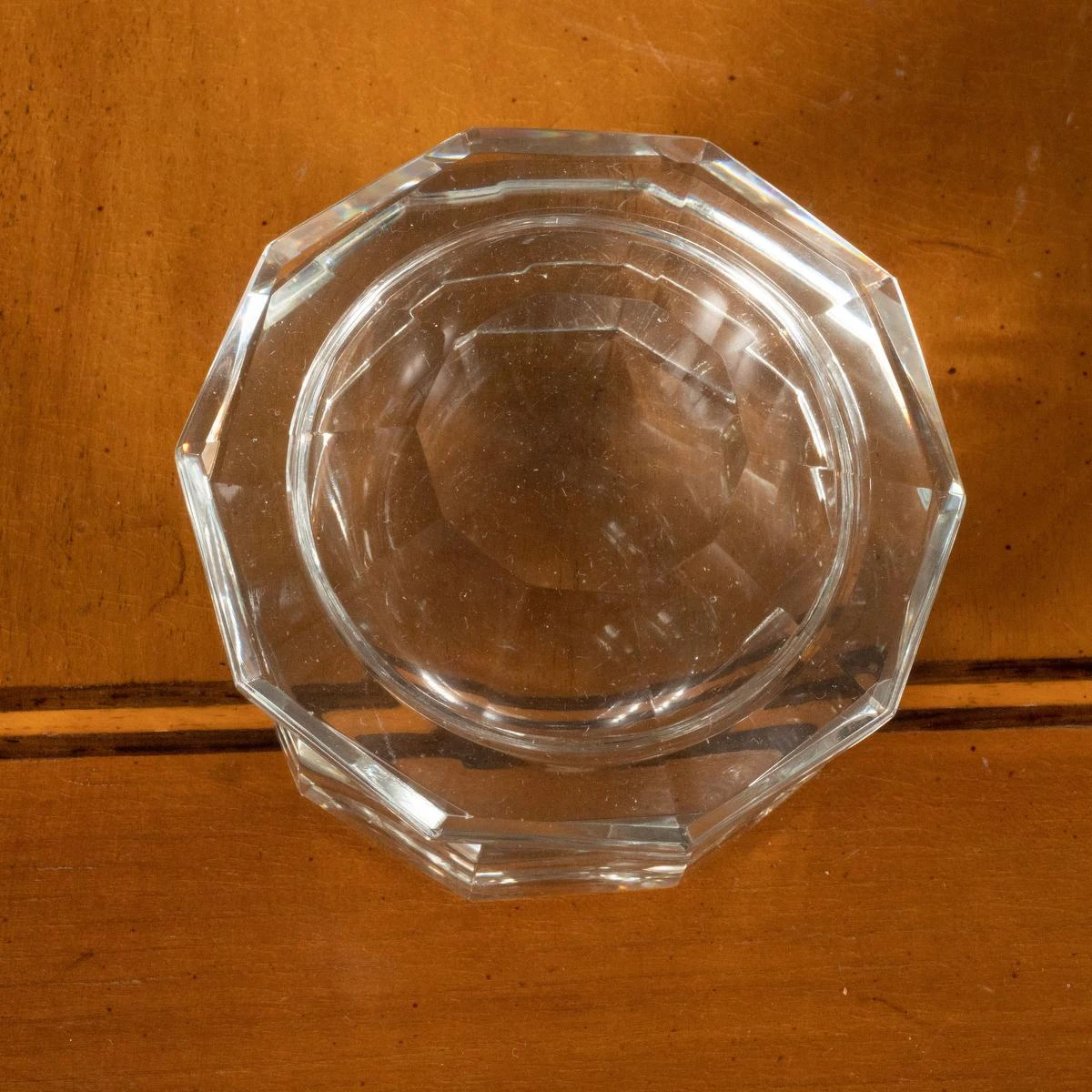 Vintage Petite Faceted Glass Box 8 Vintage Petite Faceted Glass Box - Image 8