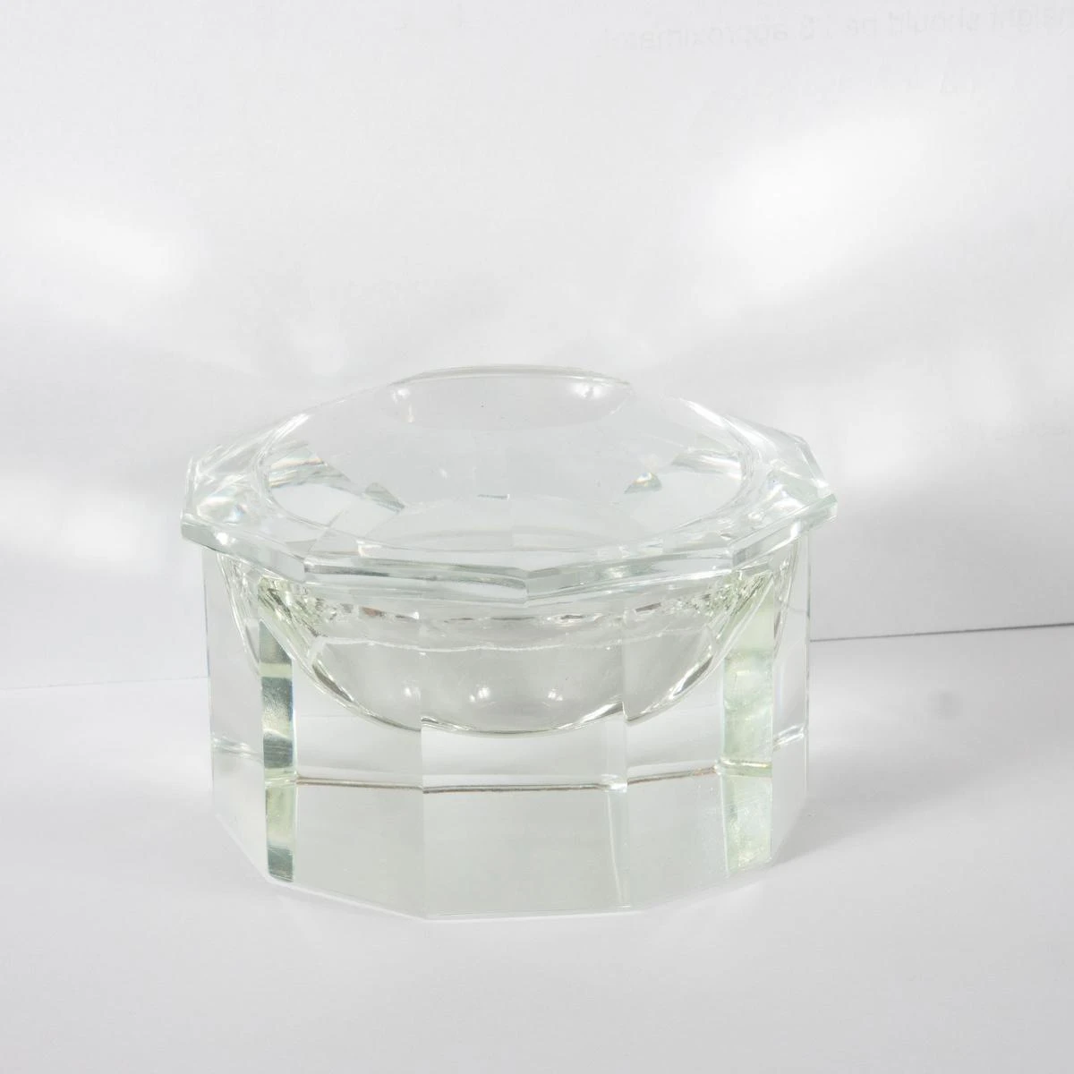Vintage Petite Faceted Glass Box 2 Vintage Petite Faceted Glass Box - Image 2
