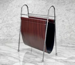 Vintage Post-Modern Chrome Magazine Vinyl Record Sling Holder -Chairish Shop vintage post modern chrome magazine vinyl record sling holder 3655 scaled