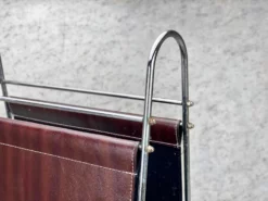 Vintage Post-Modern Chrome Magazine Vinyl Record Sling Holder -Chairish Shop vintage post modern chrome magazine vinyl record sling holder 4412 scaled