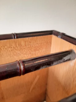 Vintage Red Lacquer Wood Bamboo Handled Magazine Holder 14 Vintage Red Lacquer Wood Bamboo Handled Magazine Holder -Chairish Shop vintage red lacquer wood bamboo handled magazine holder 4886