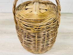 Vintage Round Covered Wicker Basket With Handles 13 Vintage Round Covered Wicker Basket With Handles -Chairish Shop vintage round covered wicker basket with handles 8974 scaled