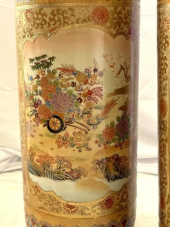 Vintage 'Satsum' Ceramic Chinoiserie Style Tall Vases/ Umbrella Stands- A Pair 15 Vintage 'Satsum' Ceramic Chinoiserie Style Tall Vases/ Umbrella Stands- A Pair -Chairish Shop vintage satsum ceramic chinoiserie style tall vases umbrella stands a pair 3305 scaled