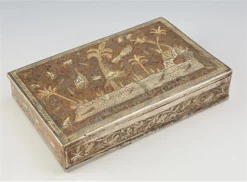 Vintage Silvered Brass Cigarette Box For Trinket & Jewelry Storage -Chairish Shop vintage silvered brass cigarette box for trinket and jewelry storage 0908 scaled