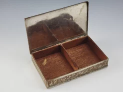 Vintage Silvered Brass Cigarette Box For Trinket & Jewelry Storage -Chairish Shop vintage silvered brass cigarette box for trinket and jewelry storage 9078 scaled