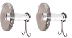 Vintage Steel & Glass Hangers From Fontana Arte, 1960s, Set Of 2