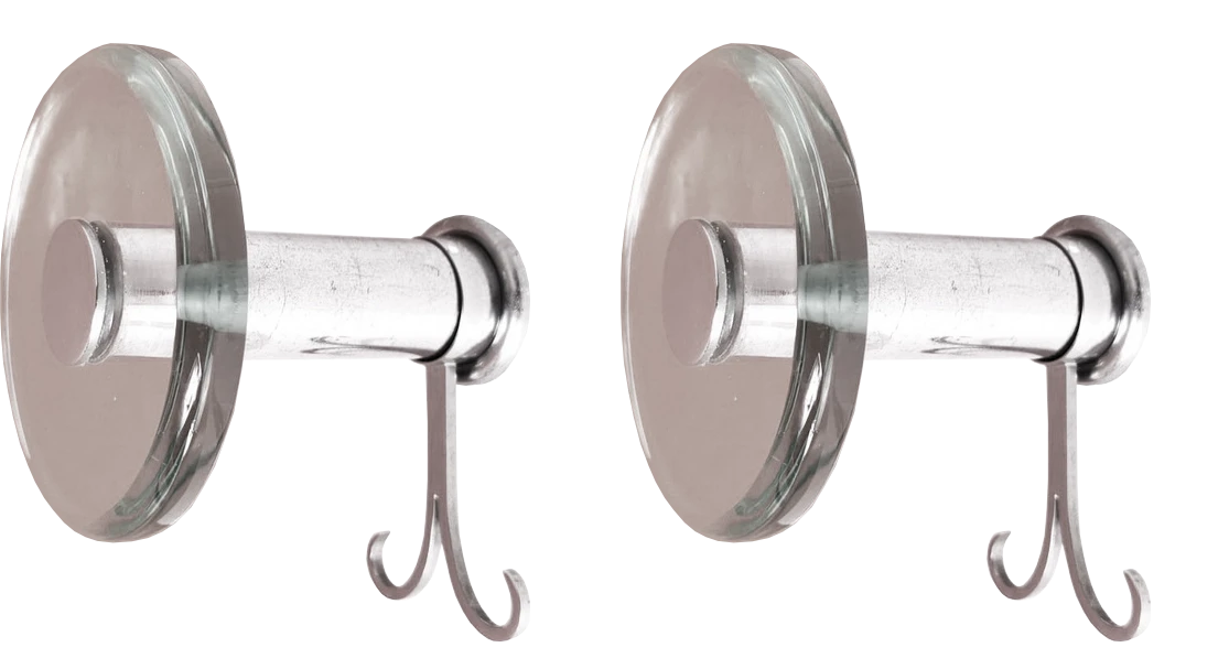 Vintage Steel & Glass Hangers From Fontana Arte, 1960s, Set Of 2 1 Vintage Steel & Glass Hangers From Fontana Arte, 1960s, Set Of 2