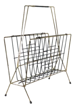 Vintage Steel Magazine Rack