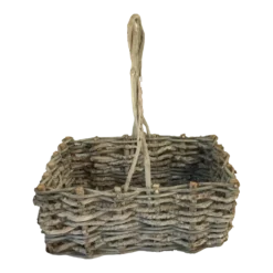 Vintage Stick Basket With Distressed Finish