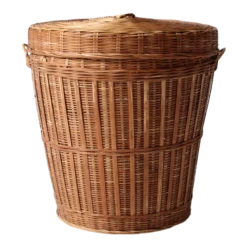 Vintage Storage Basket With Lid