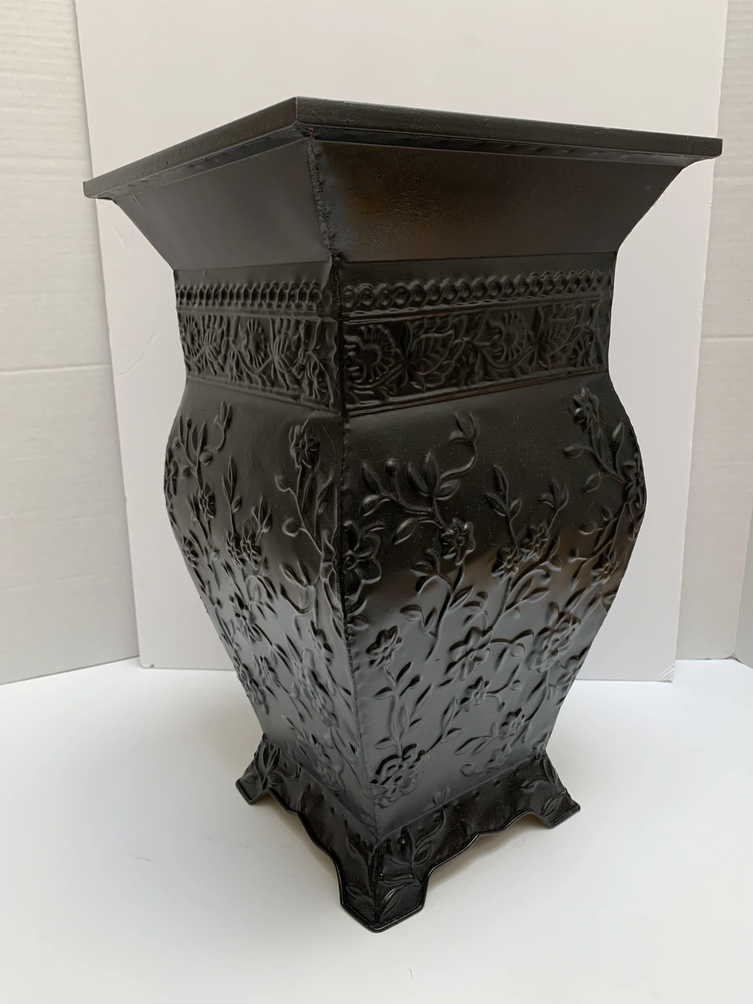 Vintage Textured Metal Umbrella Holder Or Plant Vessel 7 Vintage Textured Metal Umbrella Holder Or Plant Vessel - Image 7