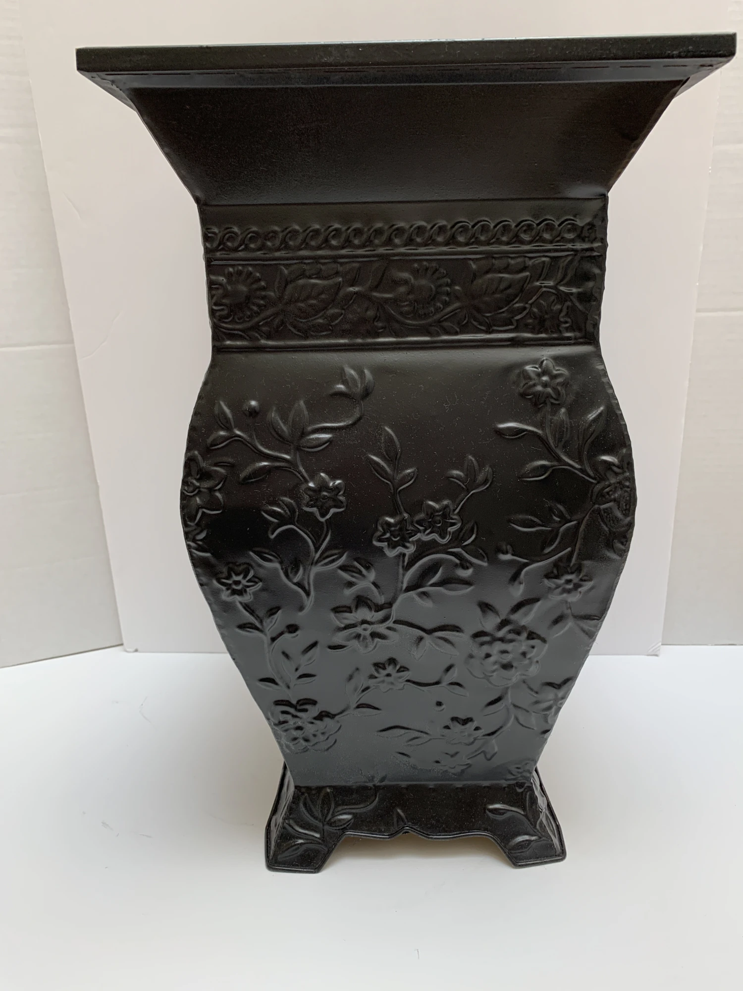 Vintage Textured Metal Umbrella Holder Or Plant Vessel 3 Vintage Textured Metal Umbrella Holder Or Plant Vessel - Image 3