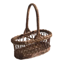 Vintage Three Bottle Wicker Wine Carrier