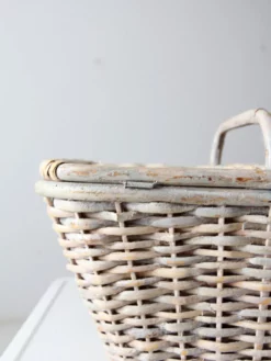 Vintage White Wicker Basket 15 Vintage White Wicker Basket -Chairish Shop vintage white wicker basket 7206