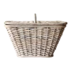 Vintage White Wicker Basket