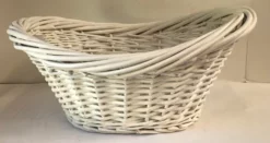 Vintage White Wicker Handled Basket 12 Vintage White Wicker Handled Basket -Chairish Shop vintage white wicker handled basket 6713 scaled