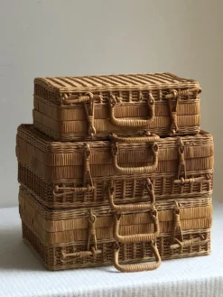 Vintage Wicker Basket Cases — Set Of 3 12 Vintage Wicker Basket Cases — Set Of 3 -Chairish Shop vintage wicker basket cases set of 3 4859