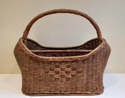 Vintage Wicker Magazine Basket With Woven Detail 15 Vintage Wicker Magazine Basket With Woven Detail -Chairish Shop vintage wicker magazine basket with woven detail 3575 scaled