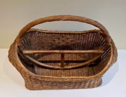 Vintage Wicker Magazine Basket With Woven Detail 10 Vintage Wicker Magazine Basket With Woven Detail -Chairish Shop vintage wicker magazine basket with woven detail 9579 scaled