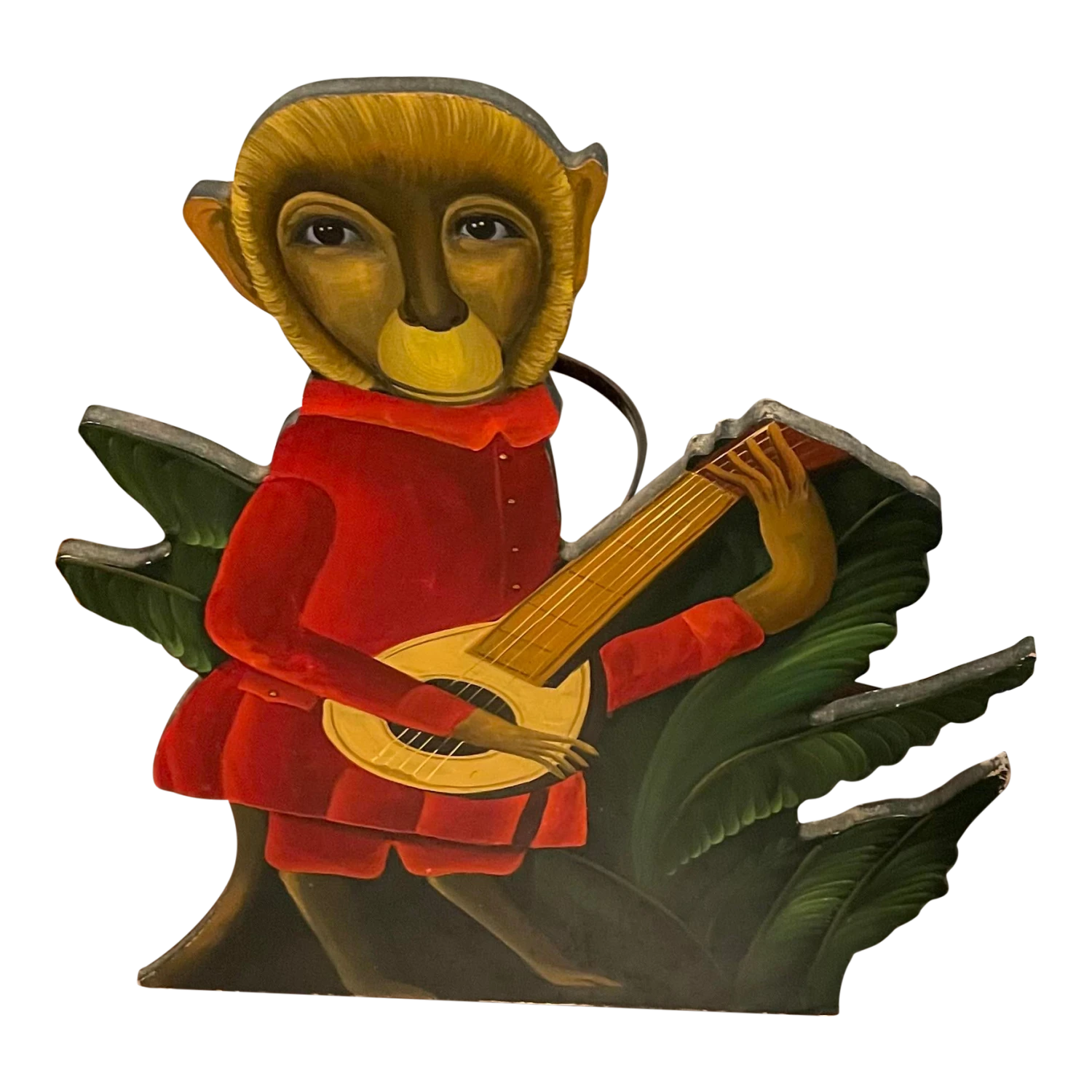 Vintage Wooden Monkey And Lyre Fornasetti-Style Umbrella Stand 1 Vintage Wooden Monkey And Lyre Fornasetti-Style Umbrella Stand