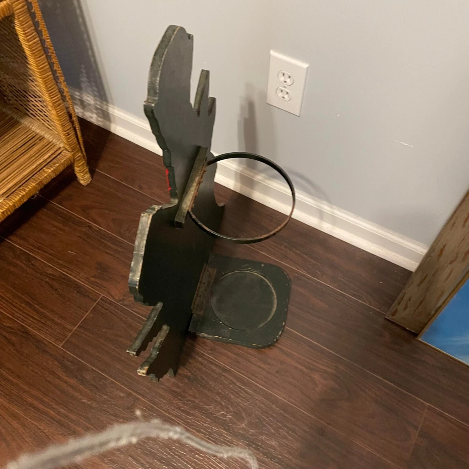 Vintage Wooden Monkey And Lyre Fornasetti-Style Umbrella Stand 2 Vintage Wooden Monkey And Lyre Fornasetti-Style Umbrella Stand - Image 2