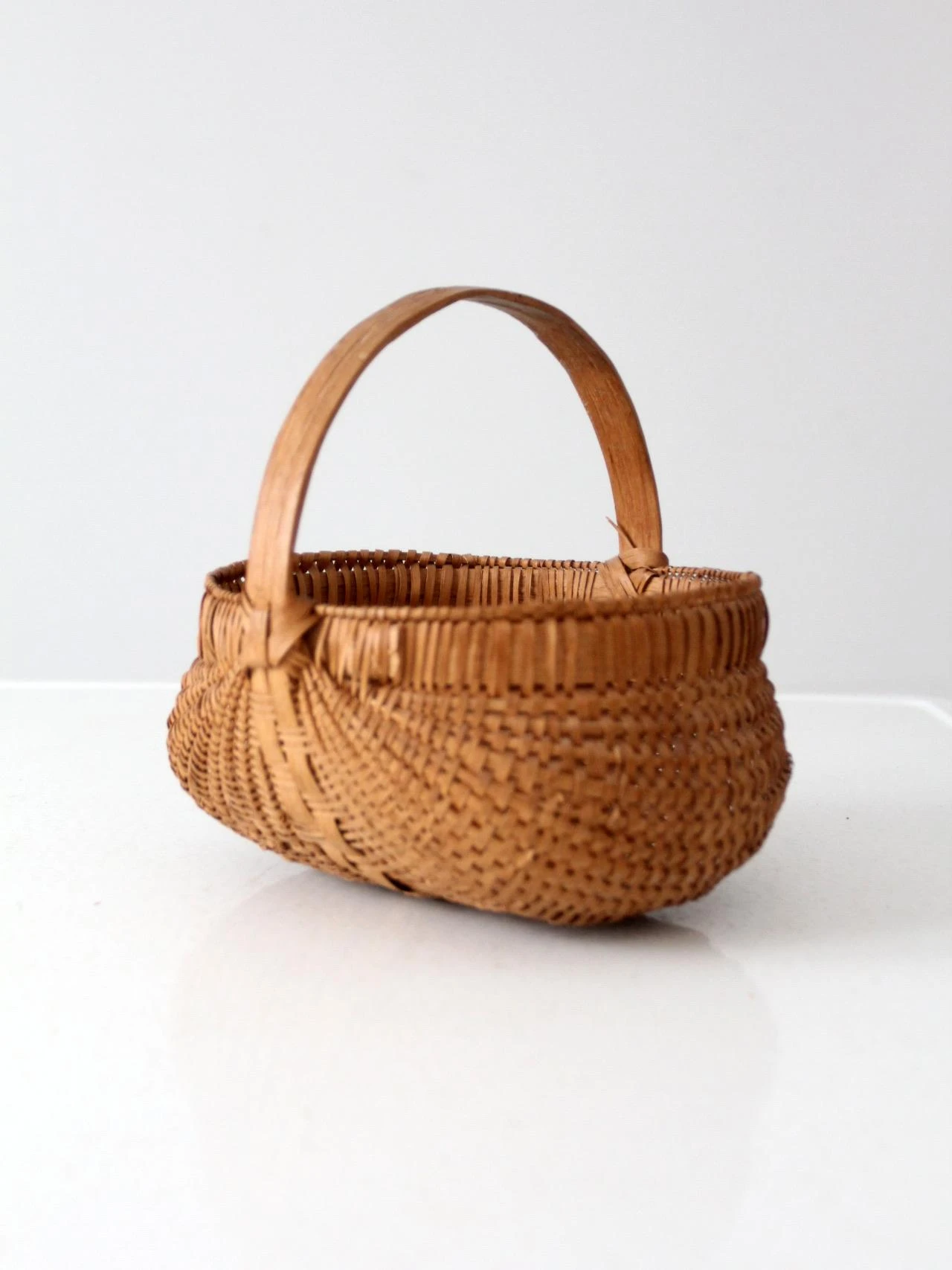 Vintage Woven Buttocks Basket 3 Vintage Woven Buttocks Basket - Image 3