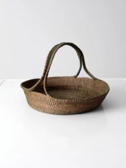 Vintage Woven Handle Basket 14 Vintage Woven Handle Basket -Chairish Shop vintage woven handle basket 4651