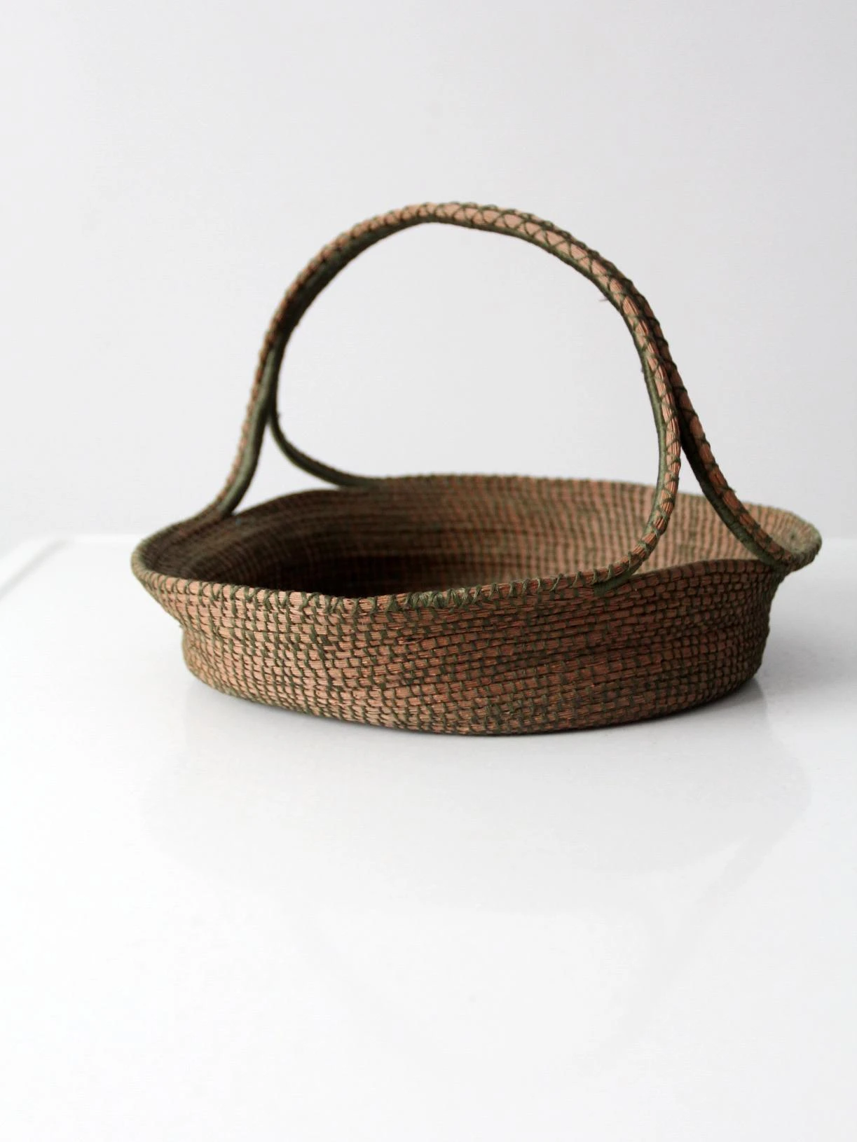 Vintage Woven Handle Basket 3 Vintage Woven Handle Basket - Image 3