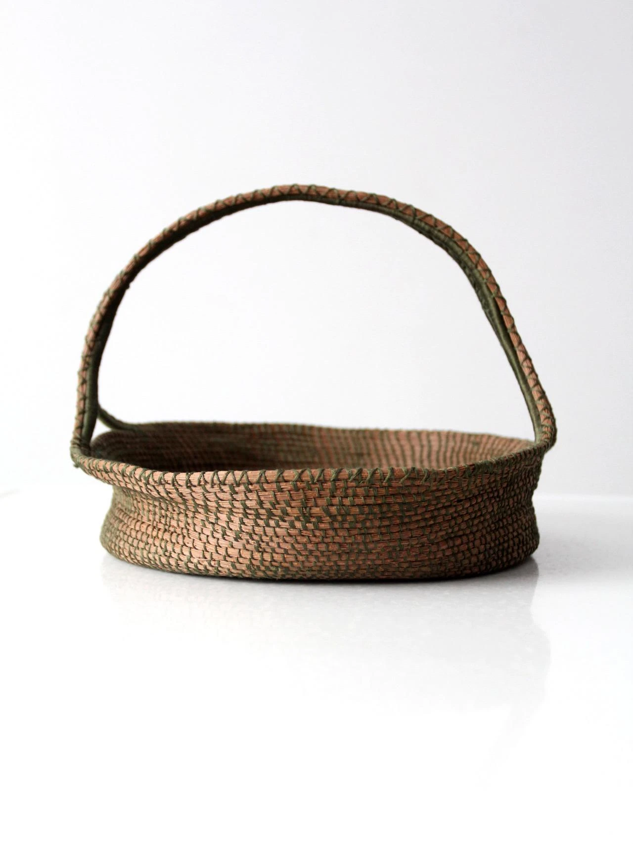 Vintage Woven Handle Basket 2 Vintage Woven Handle Basket - Image 2