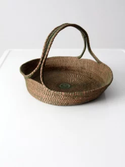 Vintage Woven Handle Basket 19 Vintage Woven Handle Basket -Chairish Shop vintage woven handle basket 9480