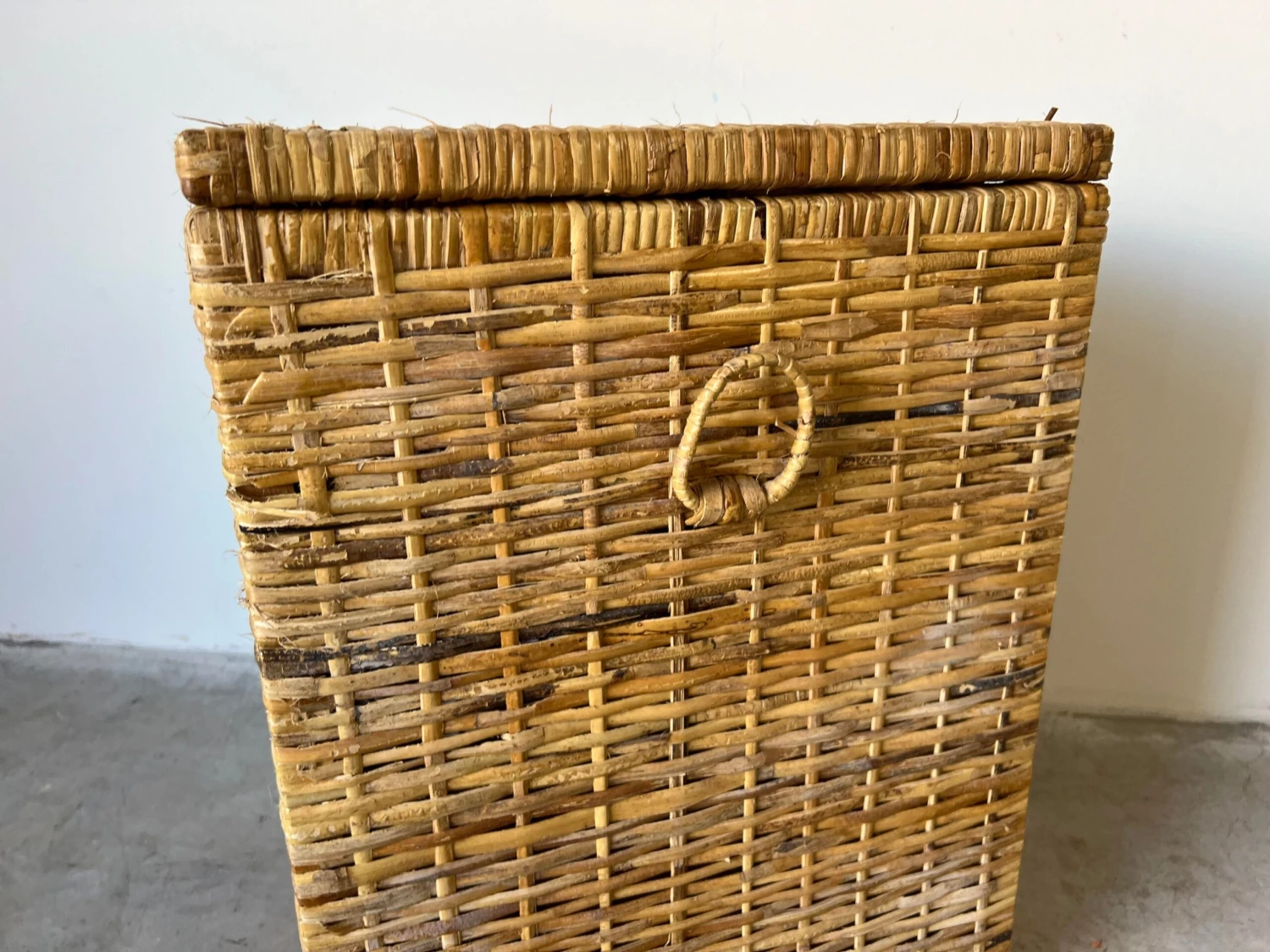 Vintage Woven Rattan Basket 9 Vintage Woven Rattan Basket - Image 9