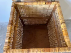 Vintage Woven Rattan Basket 12 Vintage Woven Rattan Basket -Chairish Shop vintage woven rattan basket 6928 scaled