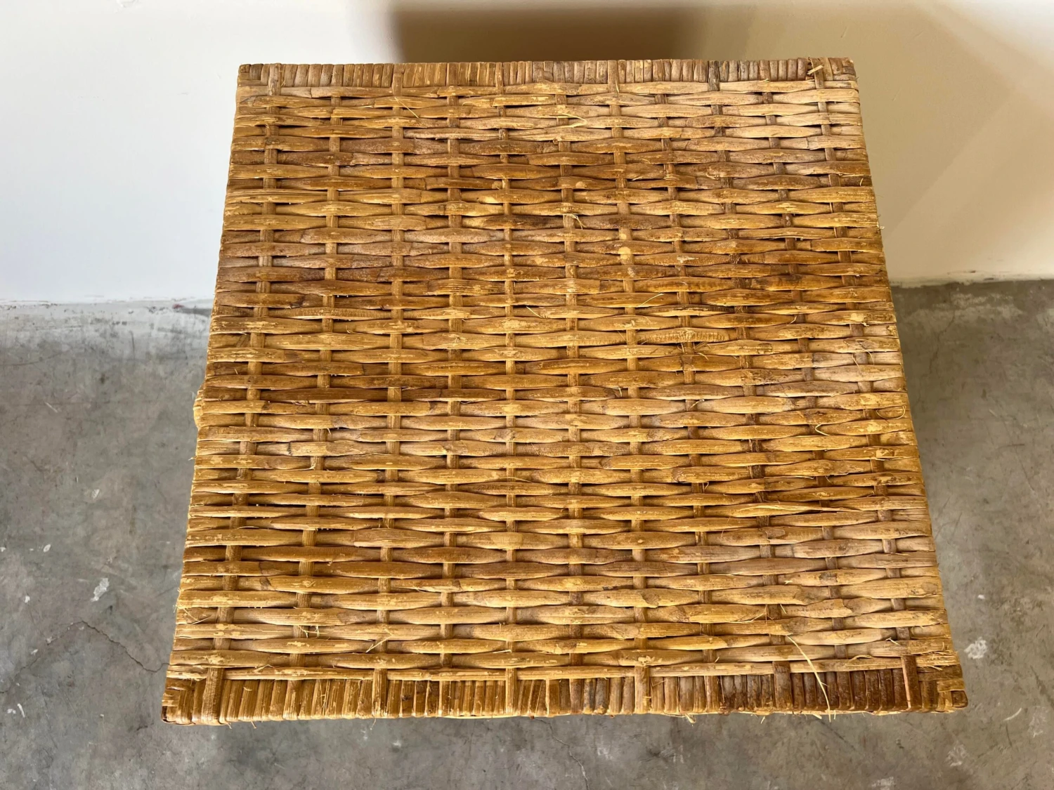 Vintage Woven Rattan Basket 6 Vintage Woven Rattan Basket - Image 6