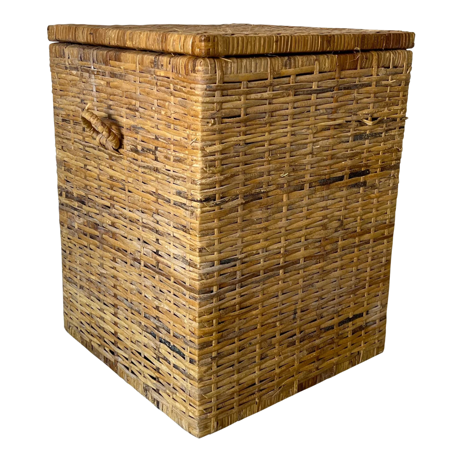 Vintage Woven Rattan Basket 1 Vintage Woven Rattan Basket