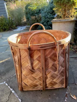 Vintage Woven Wicker Large Two Handled Basket 12 Vintage Woven Wicker Large Two Handled Basket -Chairish Shop vintage woven wicker large two handled basket 3912