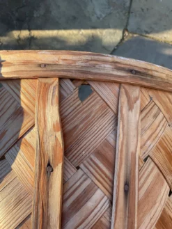 Vintage Woven Wicker Large Two Handled Basket 17 Vintage Woven Wicker Large Two Handled Basket -Chairish Shop vintage woven wicker large two handled basket 4404