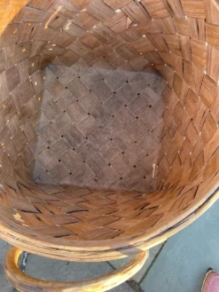 Vintage Woven Wicker Large Two Handled Basket 13 Vintage Woven Wicker Large Two Handled Basket -Chairish Shop vintage woven wicker large two handled basket 5204