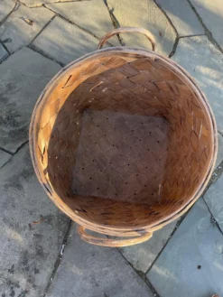 Vintage Woven Wicker Large Two Handled Basket 15 Vintage Woven Wicker Large Two Handled Basket -Chairish Shop vintage woven wicker large two handled basket 5457