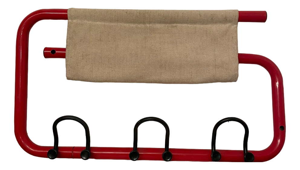 Wall Coat With Canvas Storage, 1970s 1 Wall Coat With Canvas Storage, 1970s