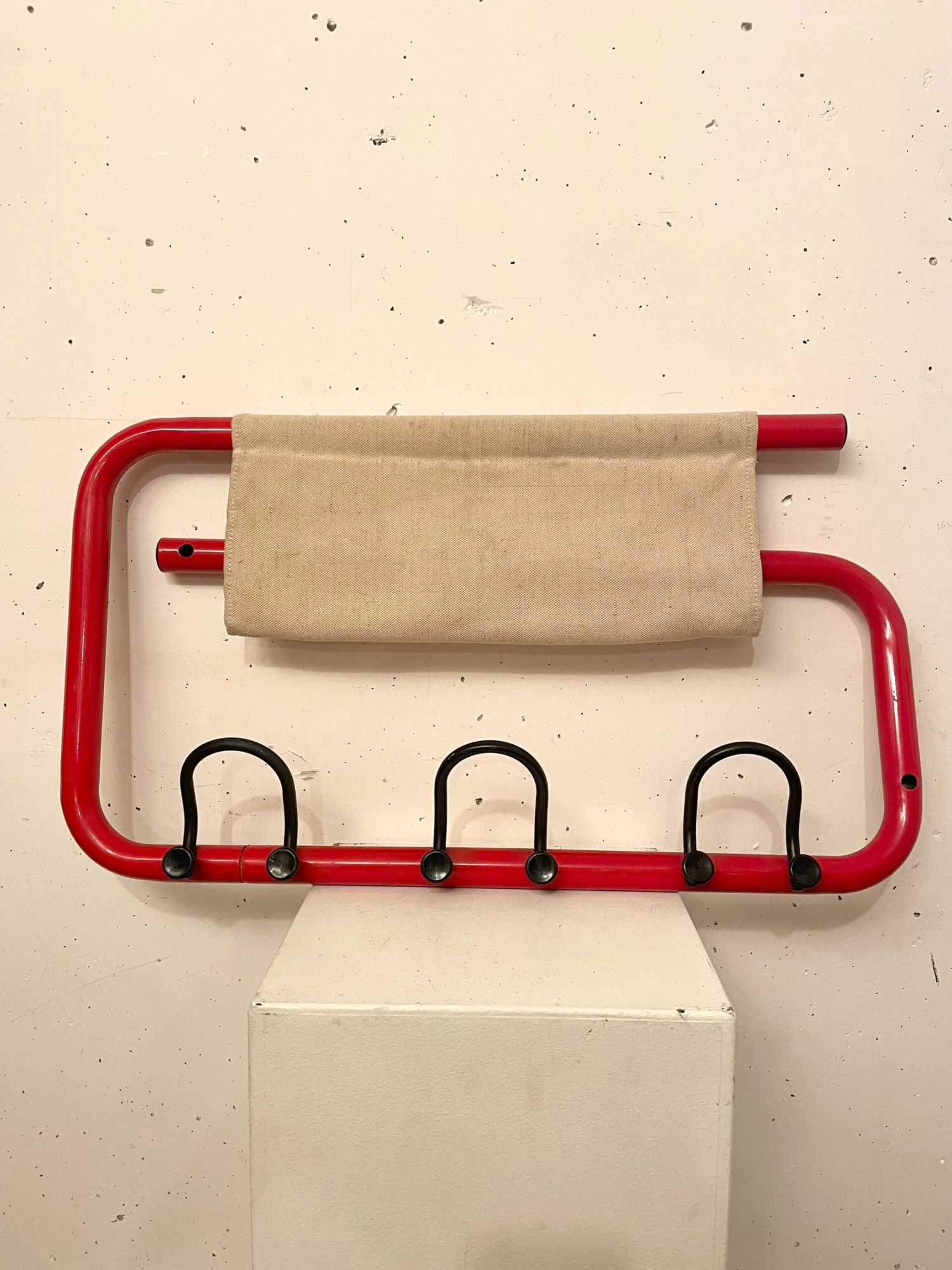 Wall Coat With Canvas Storage, 1970s 3 Wall Coat With Canvas Storage, 1970s - Image 3