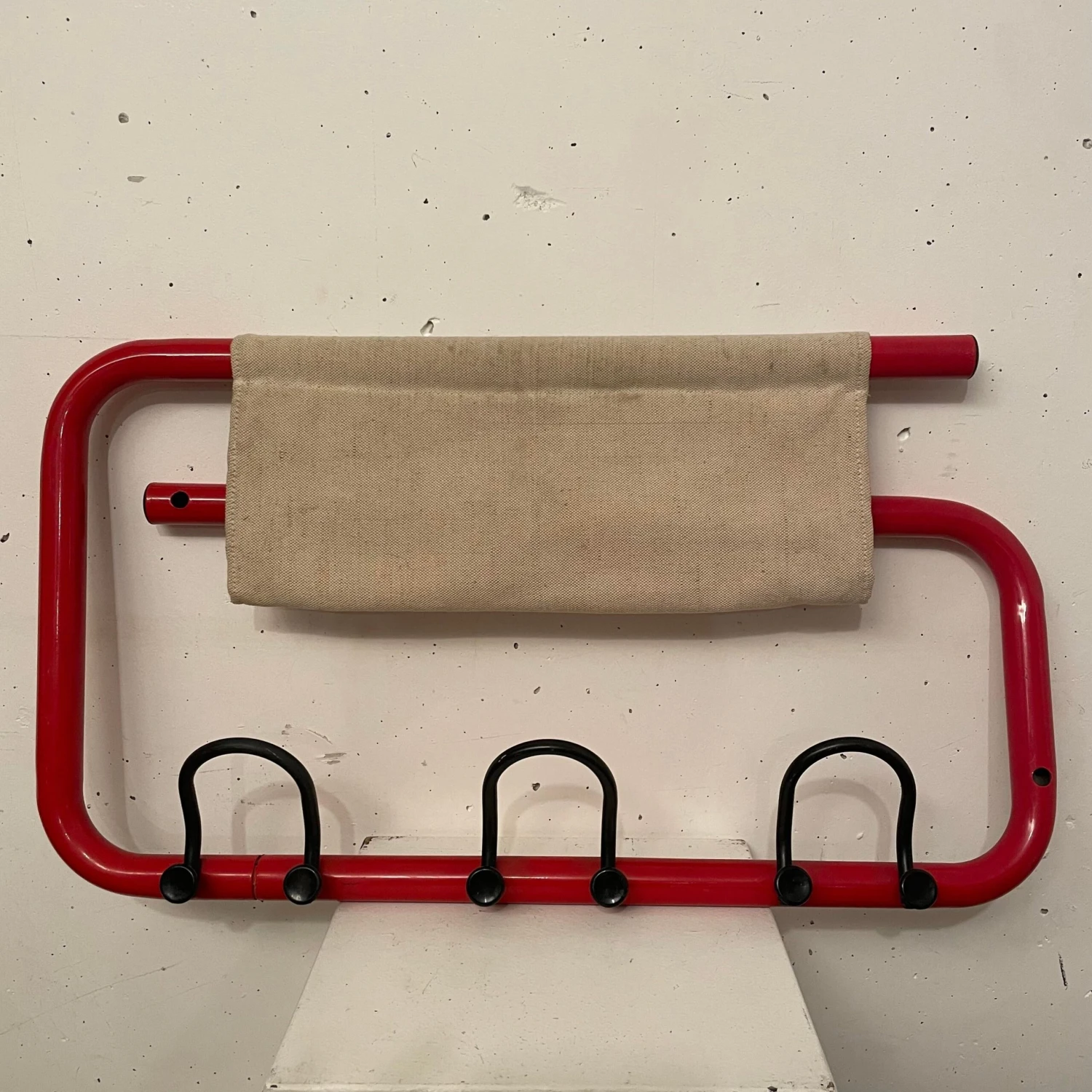 Wall Coat With Canvas Storage, 1970s 8 Wall Coat With Canvas Storage, 1970s - Image 8