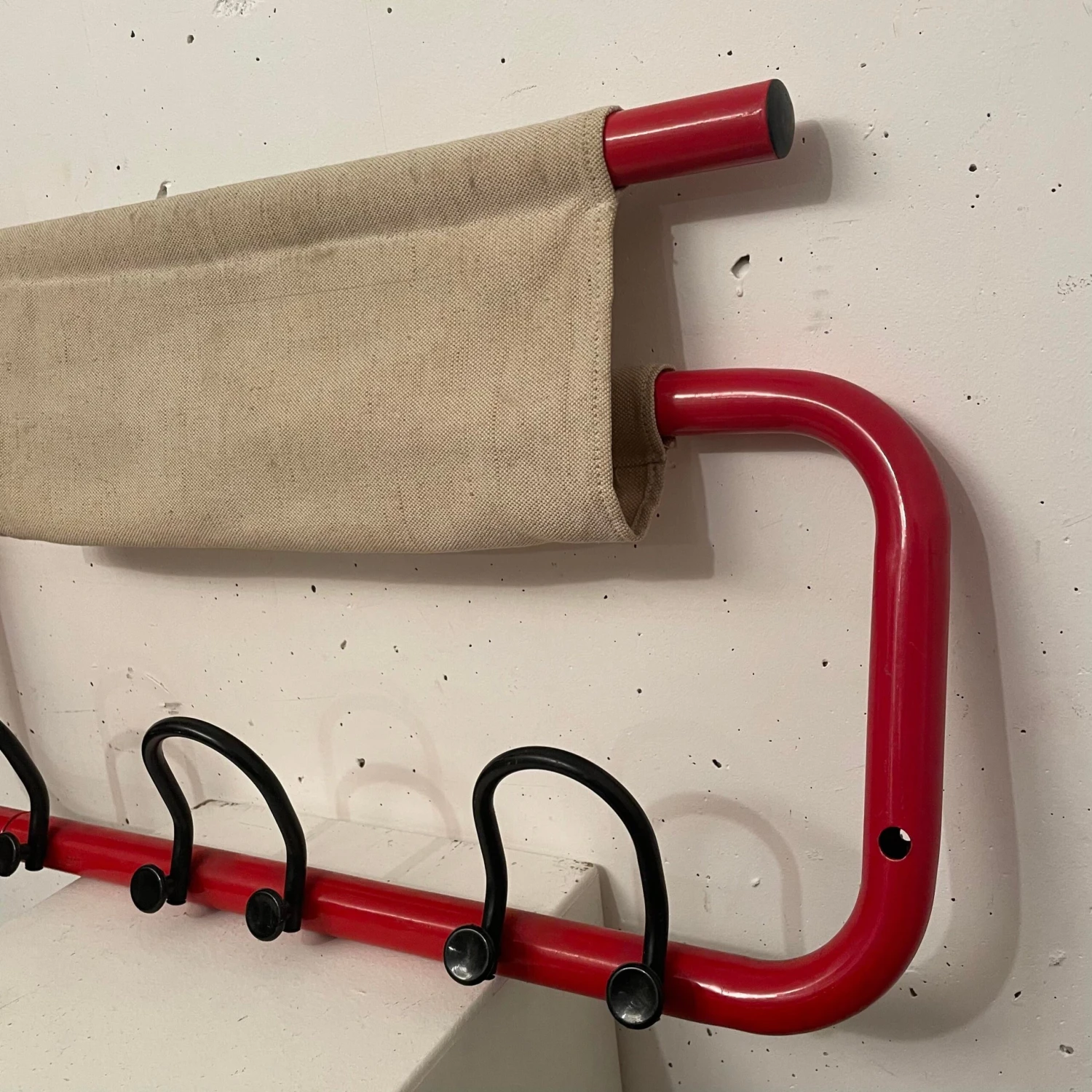 Wall Coat With Canvas Storage, 1970s 7 Wall Coat With Canvas Storage, 1970s - Image 7