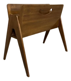 Wooden Magazine Rack, 1950s